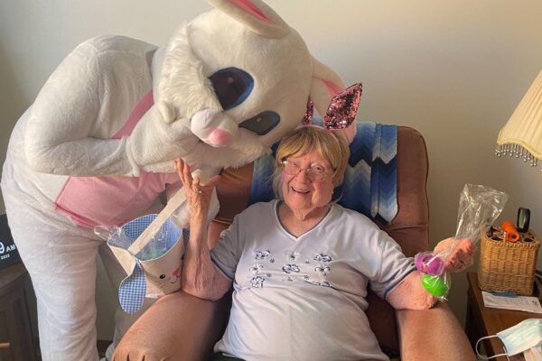The Easter Bunny Visiting Residents