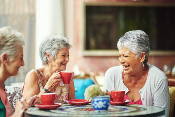 Group of Senior Women enjoying Tea together